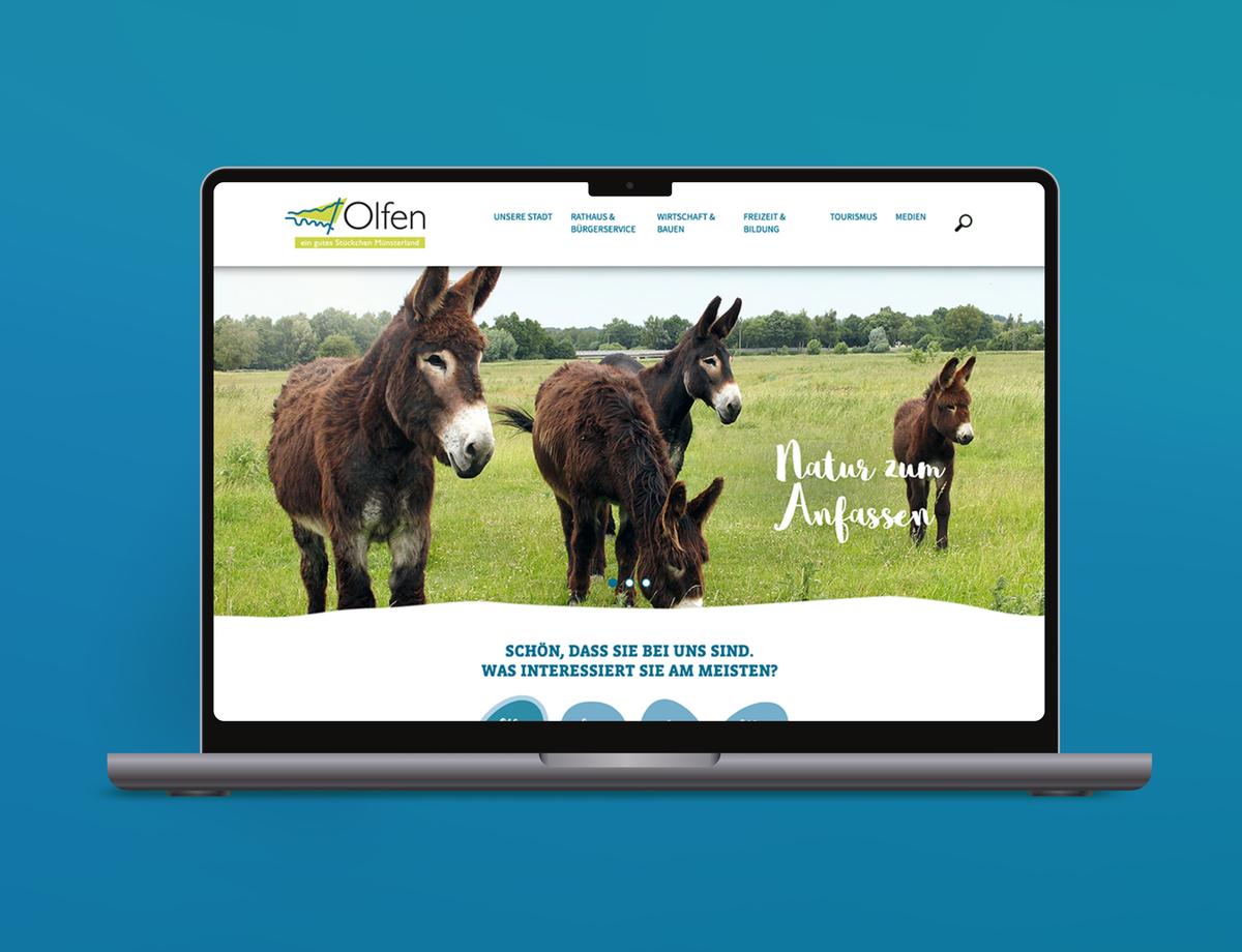TYPO3 CMS Website digitale Stadt Olfen
